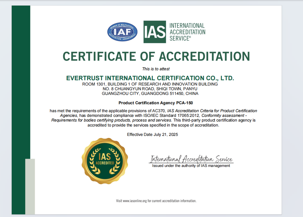 IAS Certification